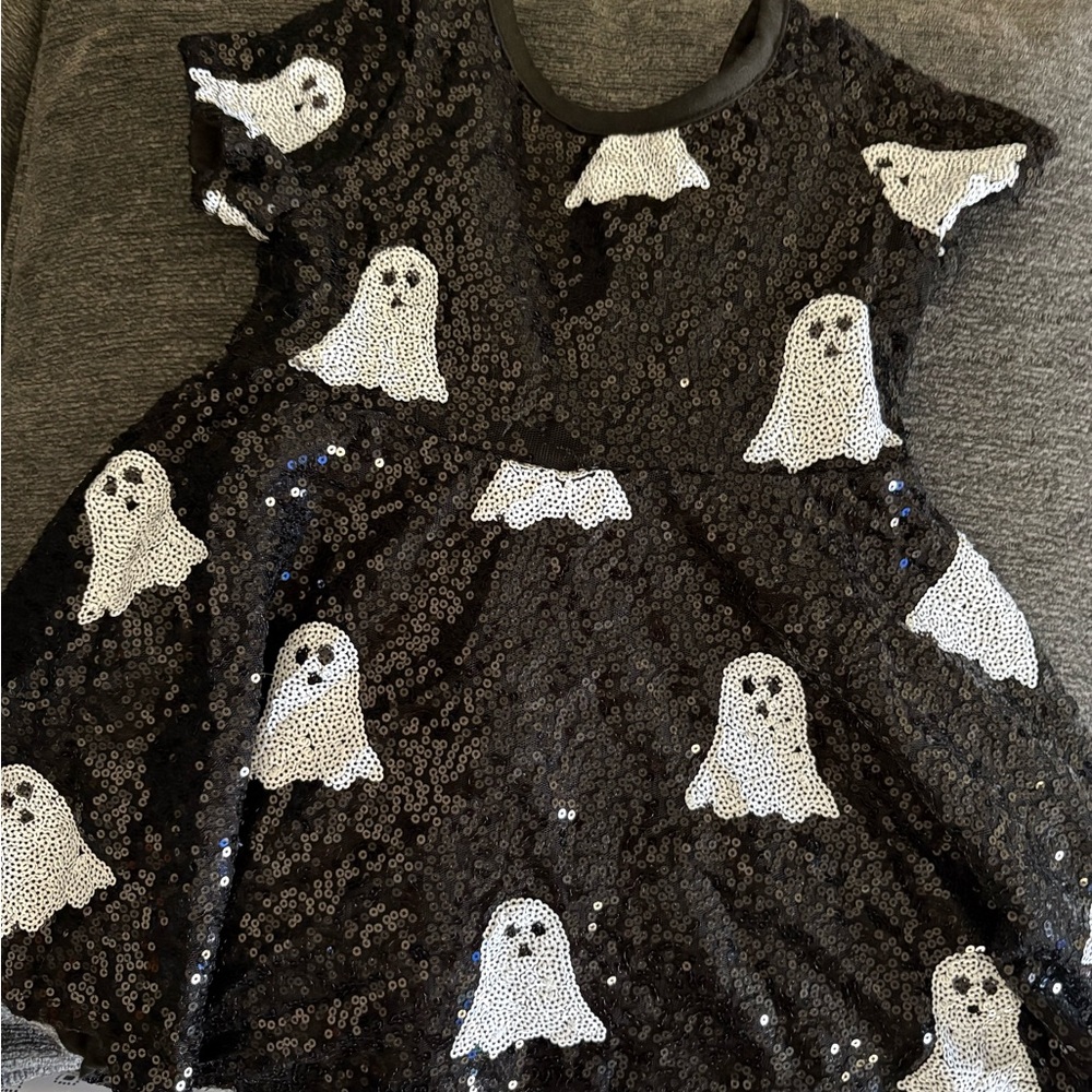 Baby Ghost Sequin Dress - Black and White
